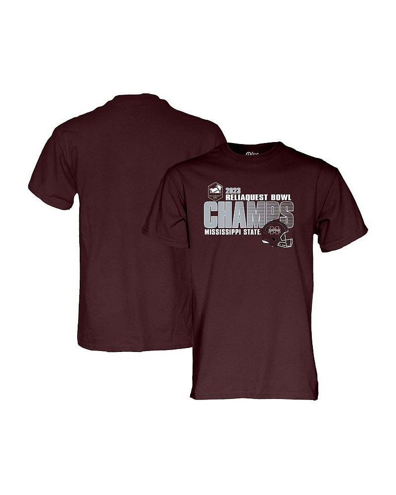 Men's Maroon Mississippi State Bulldogs 2023 ReliaQuest Bowl Champions T-shirt $18.40 T-Shirts