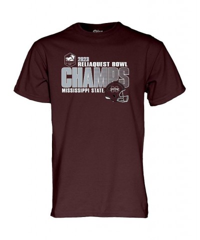 Men's Maroon Mississippi State Bulldogs 2023 ReliaQuest Bowl Champions T-shirt $18.40 T-Shirts