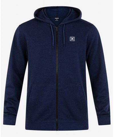 Men's Icon Chest Logo Full Zip Hooded Sweatshirt Obsidian $34.45 Sweatshirt