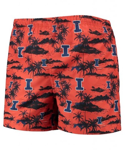 Men's Orange Illinois Fighting Illini Island Palm Swim Trunks $19.27 Swimsuits