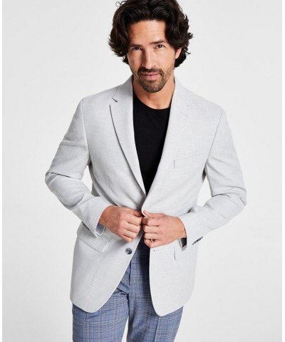 Men's Modern-Fit Grey Weave Sport Coat Gray $60.16 Blazers