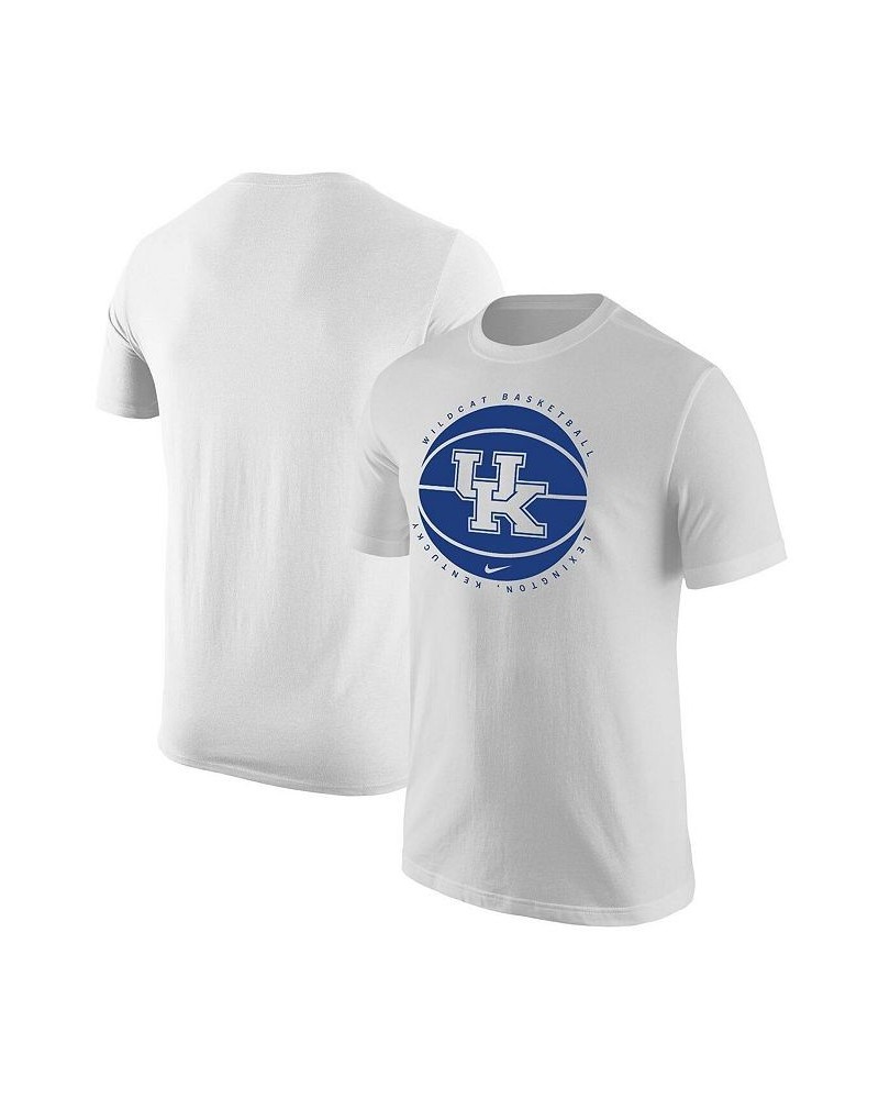 Men's White Kentucky Wildcats Basketball Logo T-shirt $19.32 T-Shirts