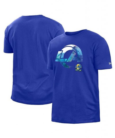 Men's Blue Los Angeles Rams 2022 Sideline Ink Dye T-shirt $19.60 T-Shirts