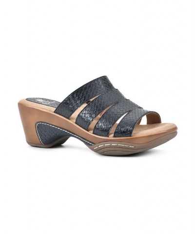 Women's Valora Clog Slide Sandals Black $31.60 Shoes