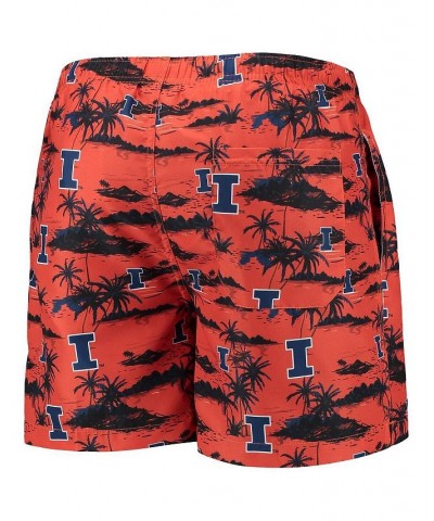 Men's Orange Illinois Fighting Illini Island Palm Swim Trunks $19.27 Swimsuits