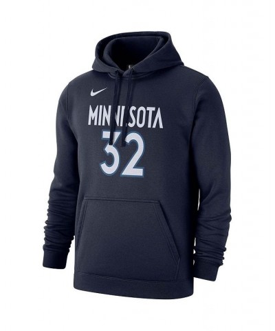 Men's Karl-Anthony Towns Navy Minnesota Timberwolves 2019/20 Name and Number Pullover Hoodie $37.40 Sweatshirt