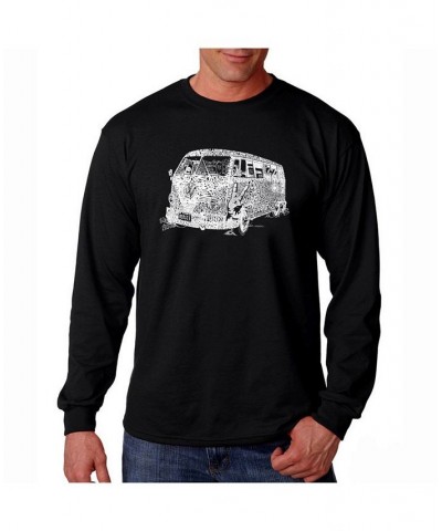 Men's Word Art Long Sleeve T-Shirt - The 70's Black $18.00 T-Shirts