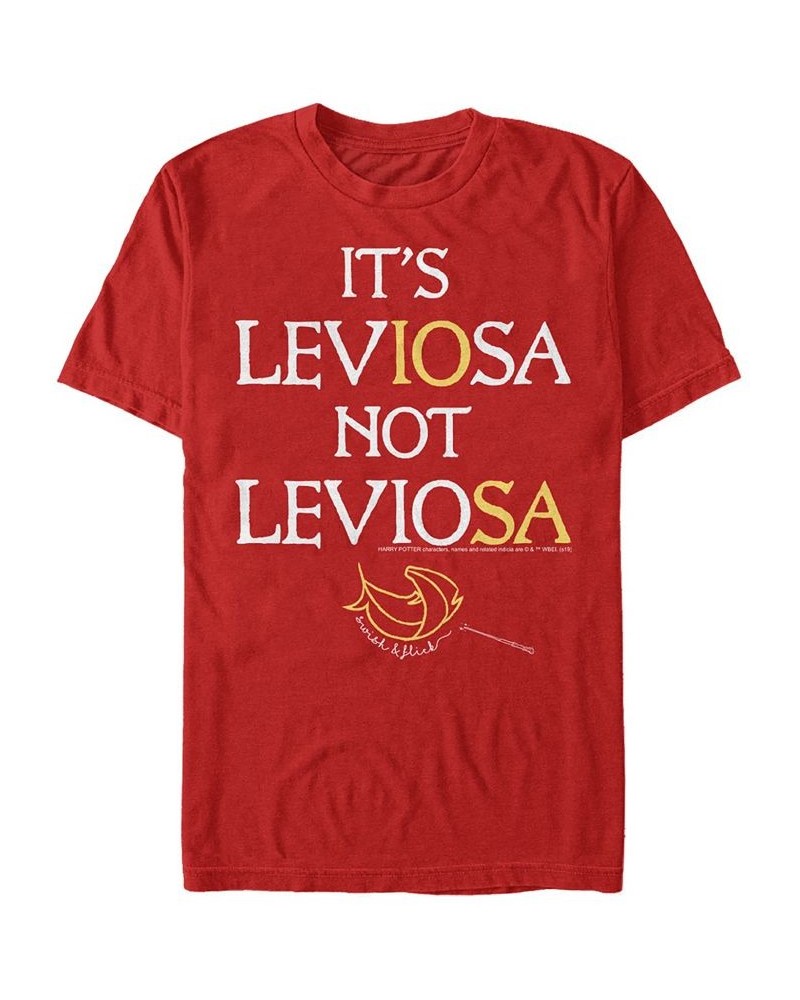 Men's Leviosa Short Sleeve Crew T-shirt Red $17.84 T-Shirts