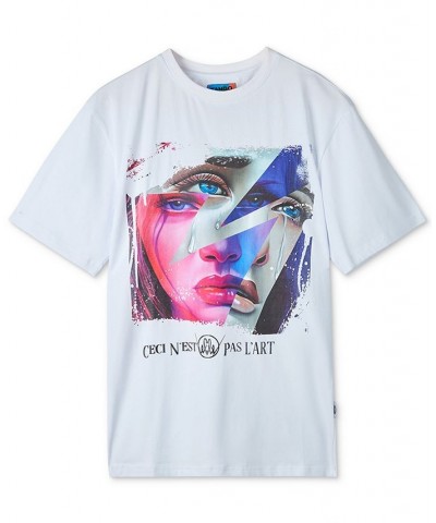 Men's Elle Logo Graphic T-Shirt White $30.25 T-Shirts