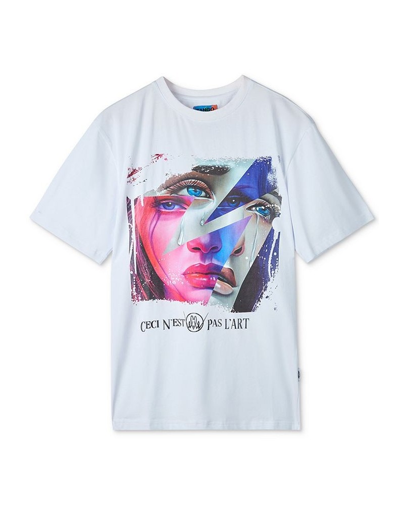 Men's Elle Logo Graphic T-Shirt White $30.25 T-Shirts