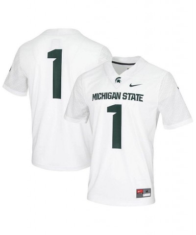 Men's 1 White Michigan State Spartans Untouchable Game Jersey $40.25 Jersey