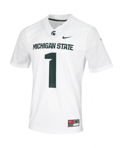 Men's 1 White Michigan State Spartans Untouchable Game Jersey $40.25 Jersey