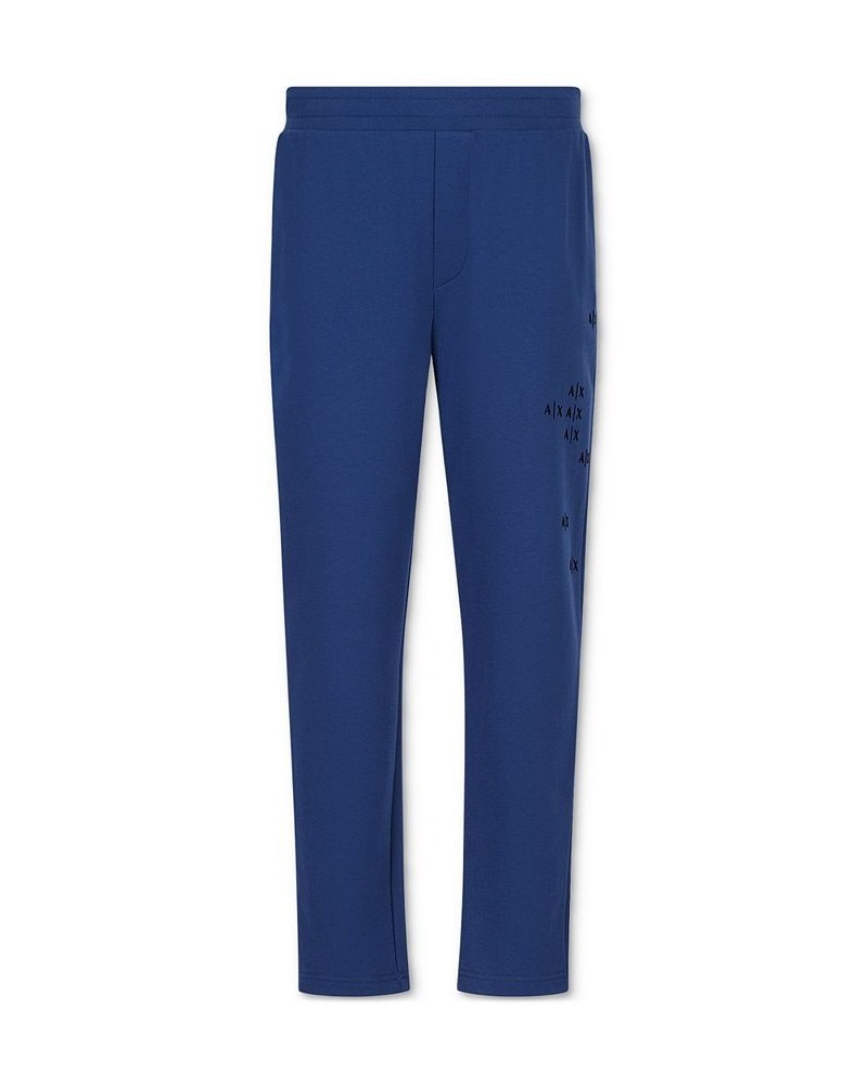 Men's Signature Fleece Logo Sweatpants Blue $39.48 Pants