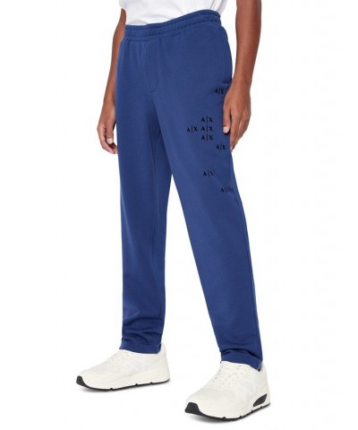 Men's Signature Fleece Logo Sweatpants Blue $39.48 Pants