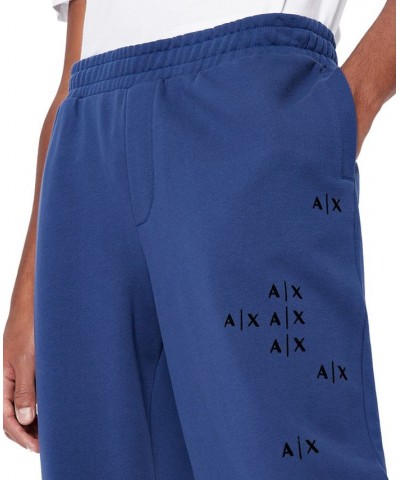 Men's Signature Fleece Logo Sweatpants Blue $39.48 Pants