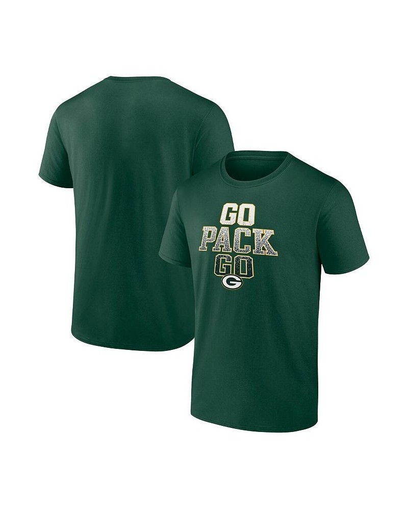 Men's Branded Green Green Bay Packers Go Pack Go Heavy Hitter T-shirt $21.59 T-Shirts