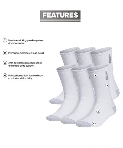 Men's 3-Pack Classic Cushioned Crew Socks White $11.76 Socks