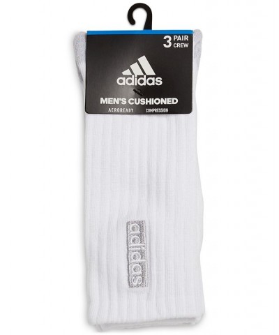 Men's 3-Pack Classic Cushioned Crew Socks White $11.76 Socks