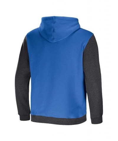 Men's NFL x Darius Rucker Collection by Blue, Charcoal Los Angeles Chargers Colorblock Pullover Hoodie $34.50 Sweatshirt