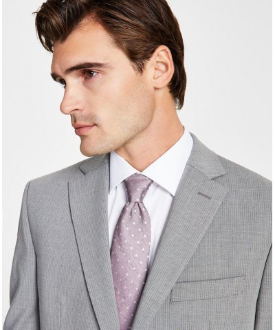 Men's Skinny-Fit Stretch Suit Grey/white Pinstripe $144.30 Suits