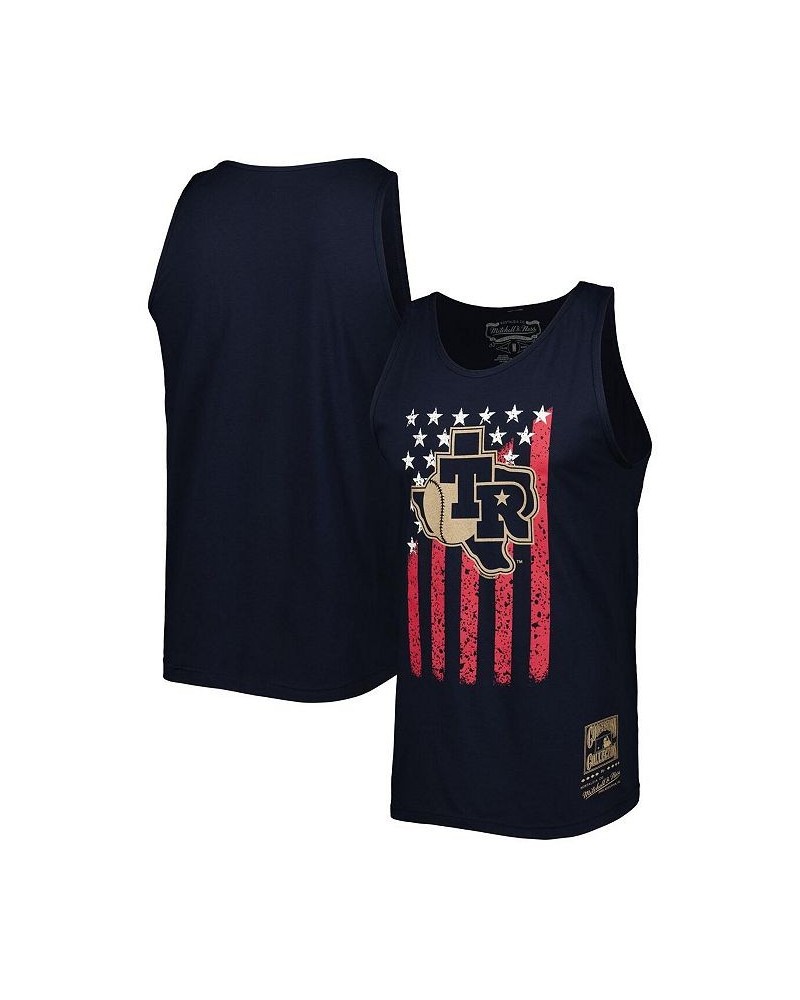 Men's Navy Texas Rangers Cooperstown Collection Stars and Stripes Tank Top $20.16 T-Shirts