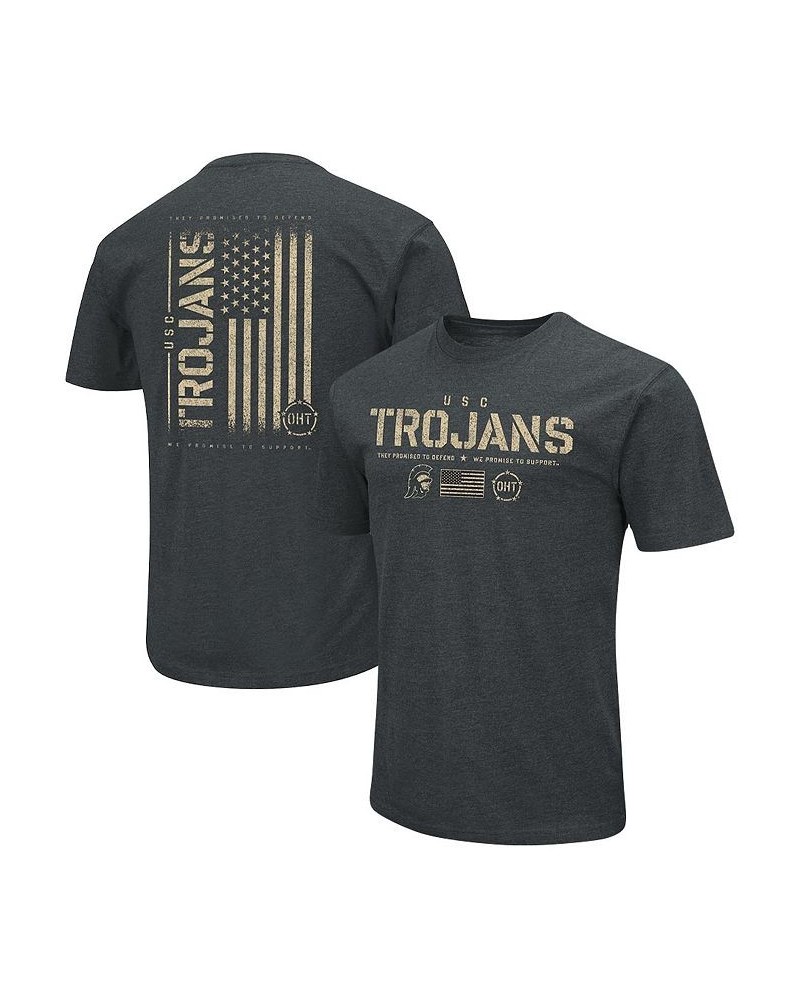 Men's Heathered Black USC Trojans OHT Military-Inspired Appreciation Flag 2.0 T-shirt $18.00 T-Shirts