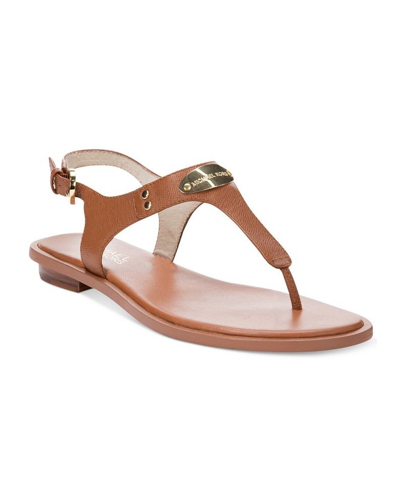 Women's MK Plate Flat Thong Sandals PD02 $52.25 Shoes