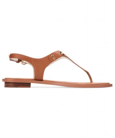 Women's MK Plate Flat Thong Sandals PD02 $52.25 Shoes