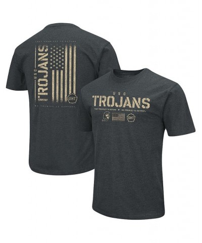 Men's Heathered Black USC Trojans OHT Military-Inspired Appreciation Flag 2.0 T-shirt $18.00 T-Shirts