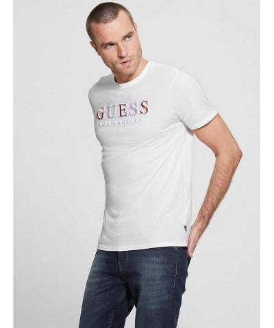 Men's Embossed Logo Short Sleeves T-shirt White $26.46 T-Shirts