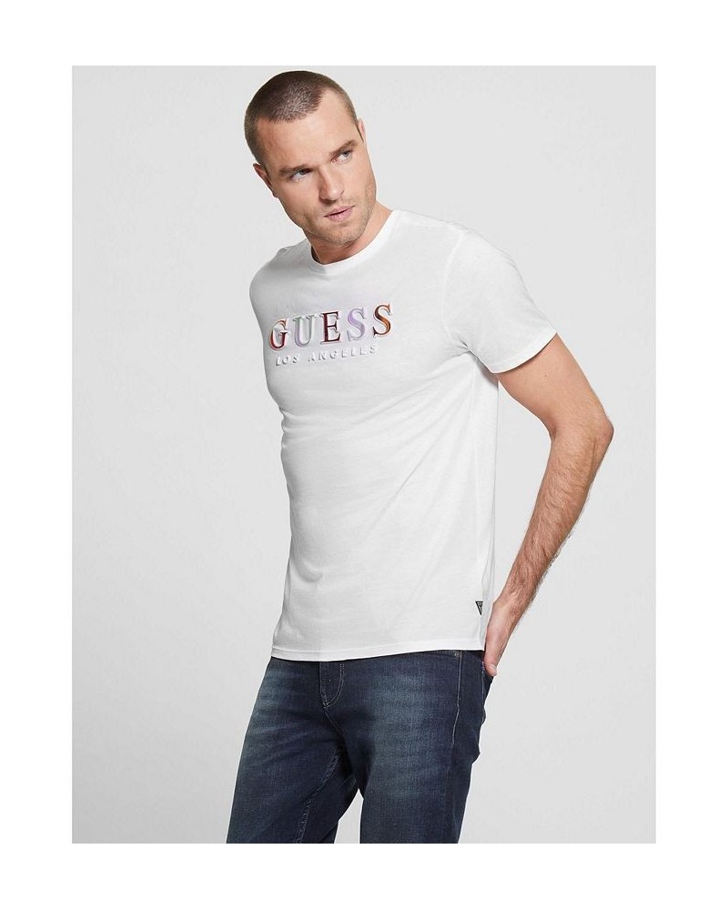 Men's Embossed Logo Short Sleeves T-shirt White $26.46 T-Shirts