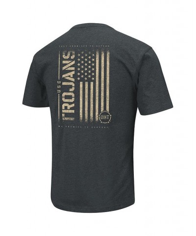 Men's Heathered Black USC Trojans OHT Military-Inspired Appreciation Flag 2.0 T-shirt $18.00 T-Shirts