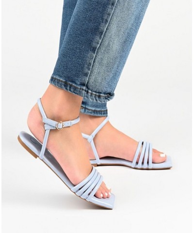 Women's Lyddea Multi Strap Sandals Blue $43.99 Shoes