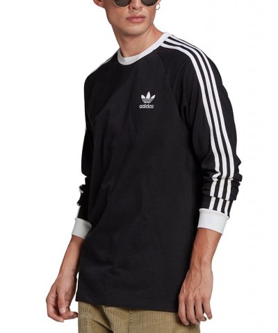 Men's Slim-Fit Adicolor Classics 3-Stripes Long-Sleeve T-Shirt Black $23.50 T-Shirts