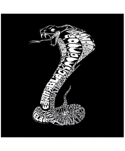 Men's Word Art T-Shirt - Types of Snakes Gray $20.64 T-Shirts