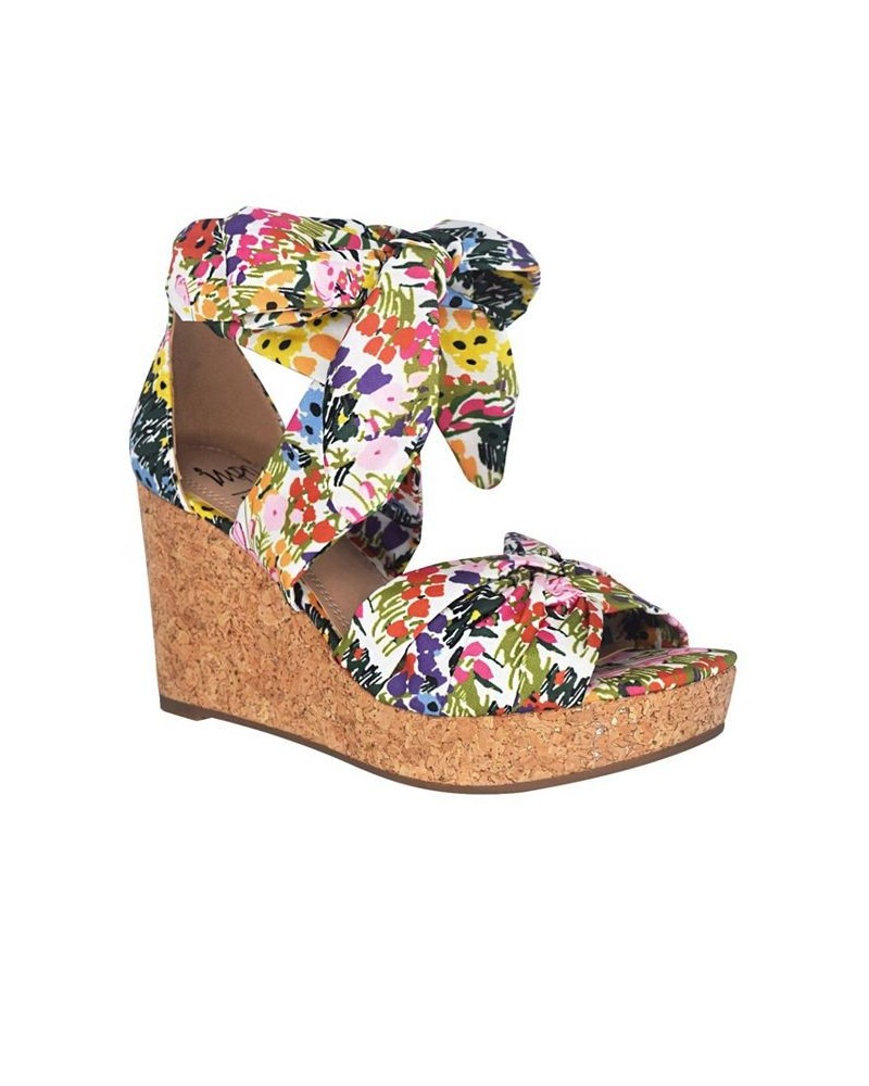 Women's Olemah Ankle Wrap Memory Foam Wedge Sandal PD02 $43.70 Shoes