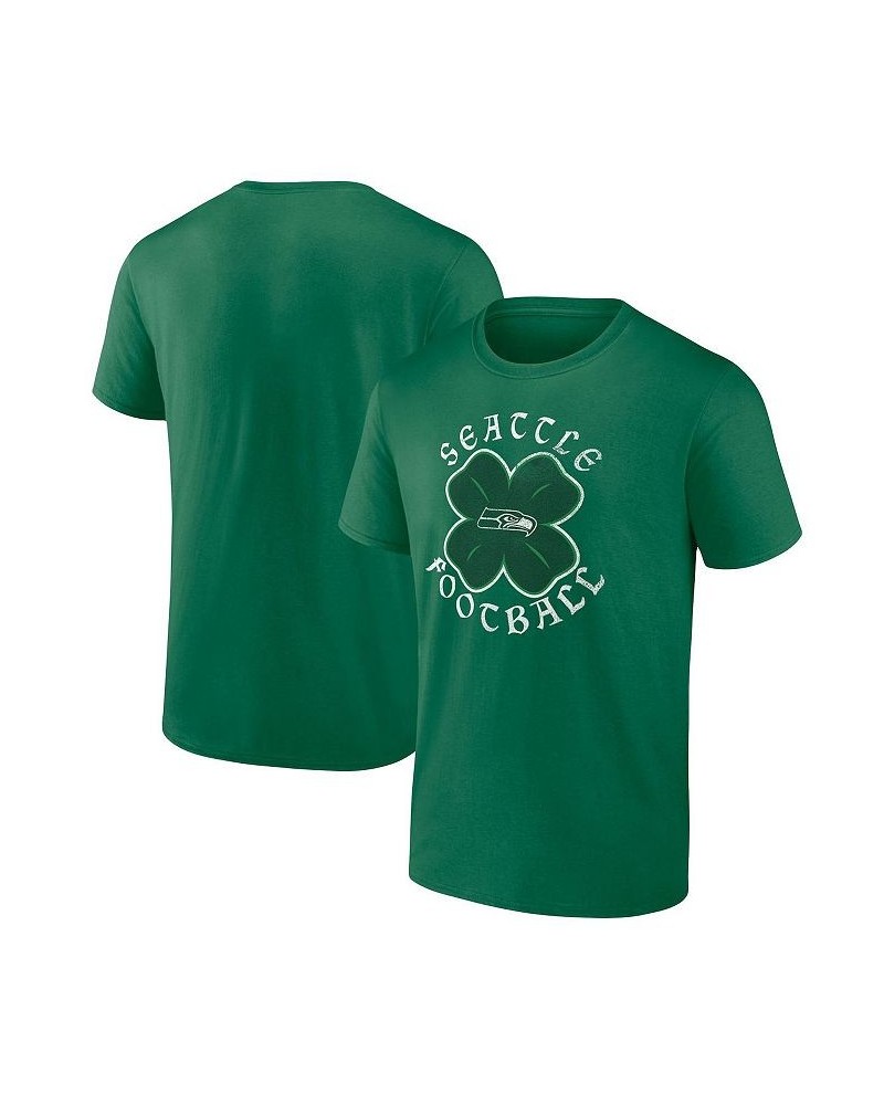 Men's Branded Kelly Green Seattle Seahawks Celtic Clover T-shirt $13.02 T-Shirts