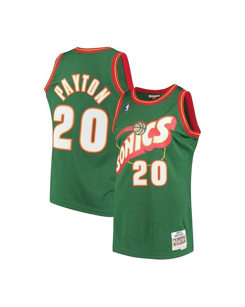 Men's Gary Payton Green Seattle SuperSonics 1995-96 Hardwood Classics Swingman Jersey $59.45 Jersey