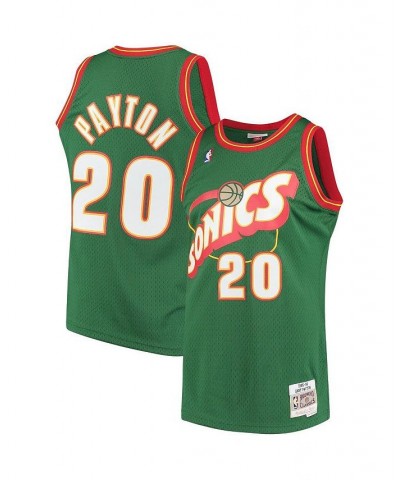 Men's Gary Payton Green Seattle SuperSonics 1995-96 Hardwood Classics Swingman Jersey $59.45 Jersey