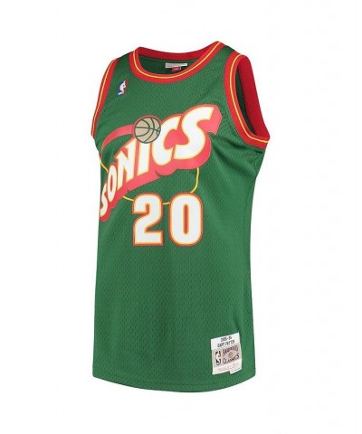 Men's Gary Payton Green Seattle SuperSonics 1995-96 Hardwood Classics Swingman Jersey $59.45 Jersey