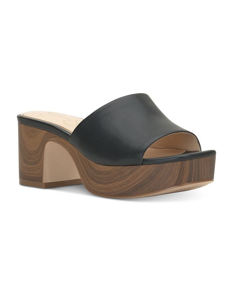 Women's Kalyani Slip-On Platform Sandals Black $41.58 Shoes