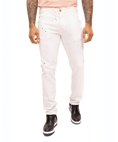 Men's Modern Splattered Stripe Jeans $58.50 Jeans