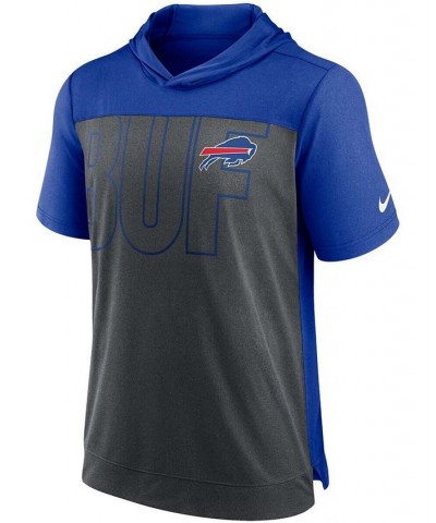 Men's Heather Charcoal, Royal Buffalo Bills Performance Hoodie T-shirt $32.90 T-Shirts