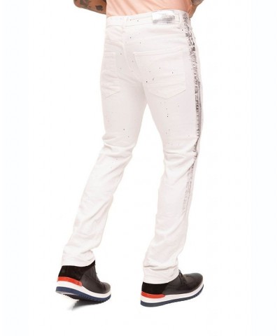 Men's Modern Splattered Stripe Jeans $58.50 Jeans