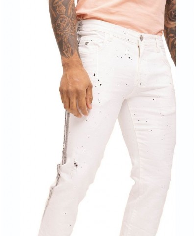 Men's Modern Splattered Stripe Jeans $58.50 Jeans