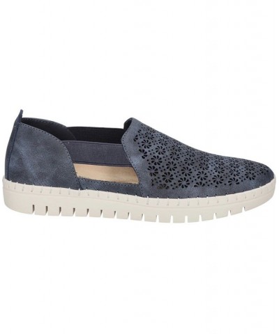 Women's Megafresh Comfort Flats Blue $29.40 Shoes