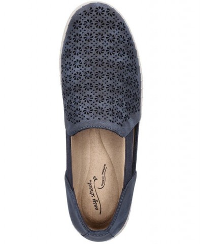 Women's Megafresh Comfort Flats Blue $29.40 Shoes