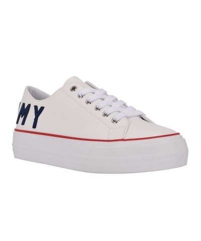 Women's Helien Casual Lace-Up Sneakers White $39.10 Shoes