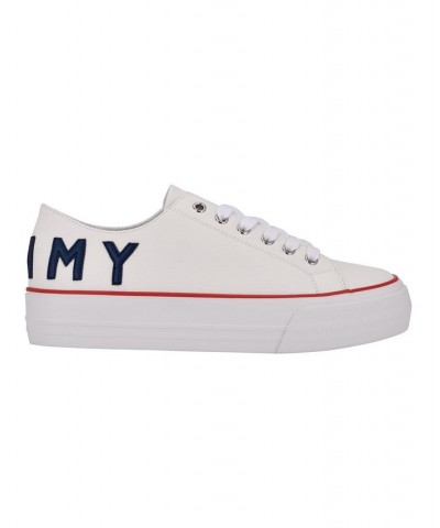 Women's Helien Casual Lace-Up Sneakers White $39.10 Shoes