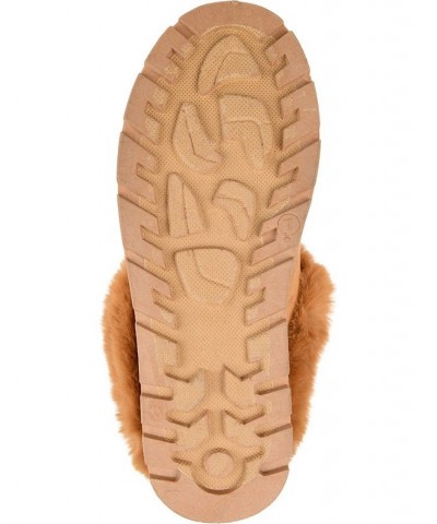 Women's Faux Fur Trim Whisp Slipper Tan/Beige $34.40 Shoes